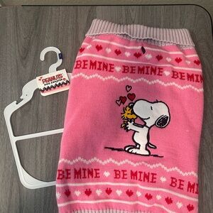 Peanuts Pink and White Knit Sweater